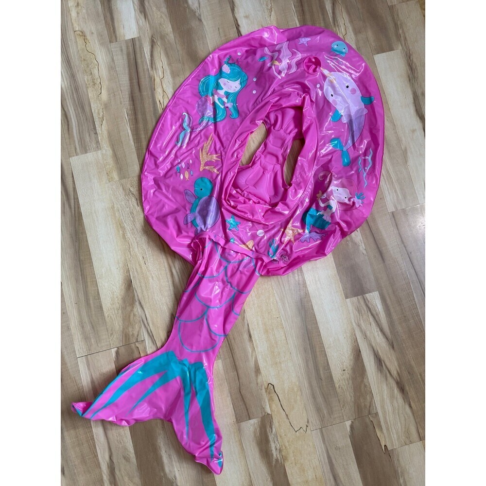 Pink Mermaid Tail Inflatable Pool Float